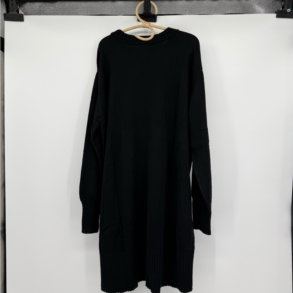 NWOT Yes and X Hilary Swank LOVE MIDI Crewneck Organic Cotton Sweater Dress - Picture 10 of 15